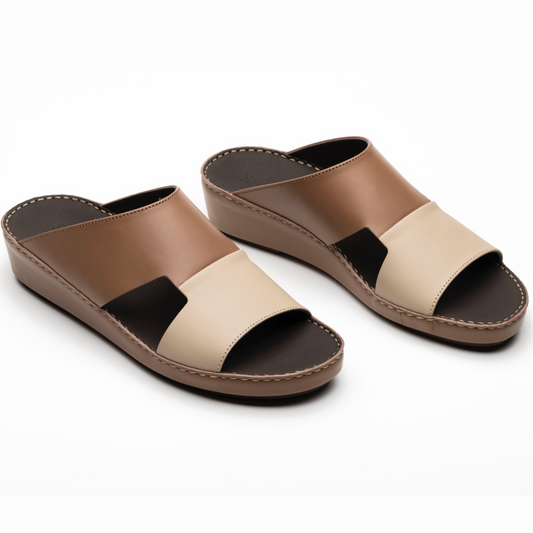 Two-Tone Sandals - S1-172 Mandorla Biscuitto
