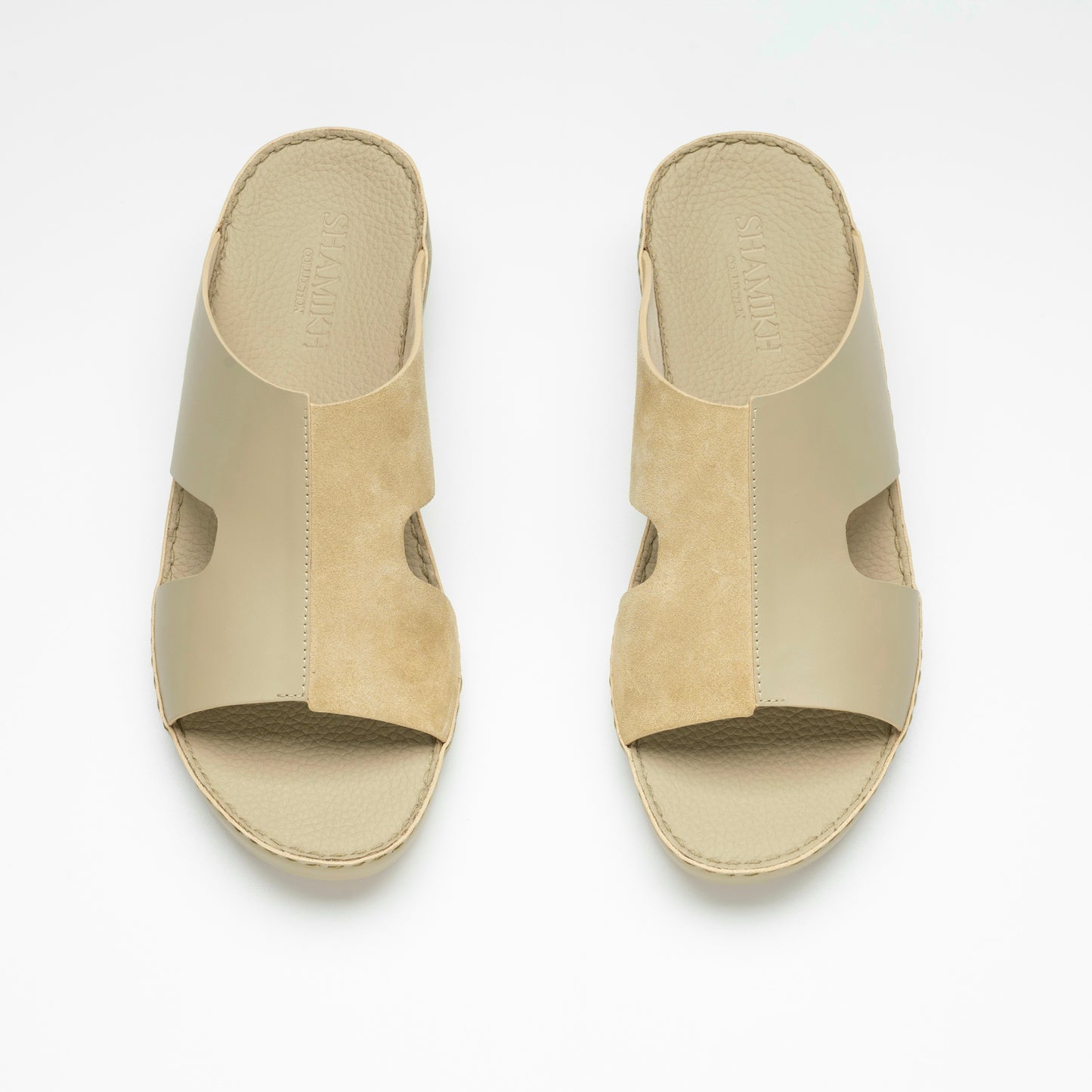Velvet Leather Sandals - F-1015 MANDORLA