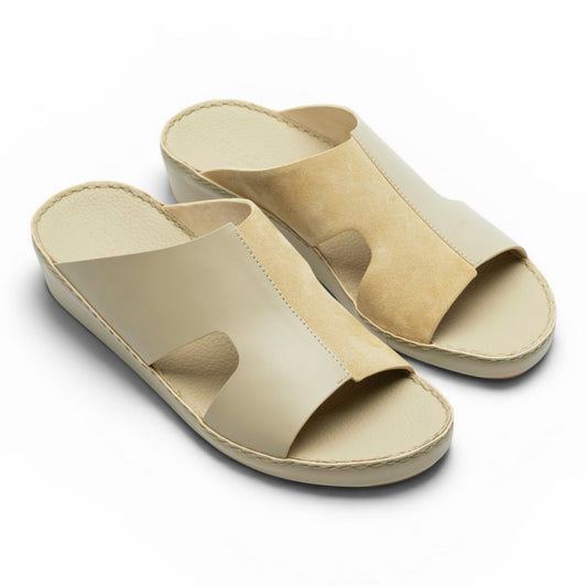 Velvet Leather Sandals - F-1015 MANDORLA