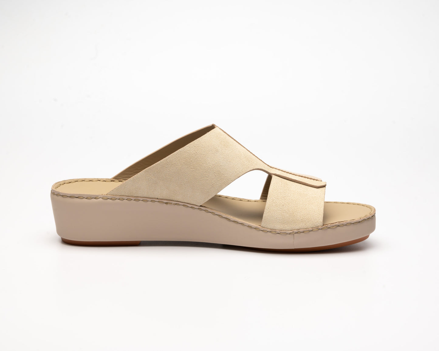 Velvet Leather Sandals - F-1016 TORTORA IVORY