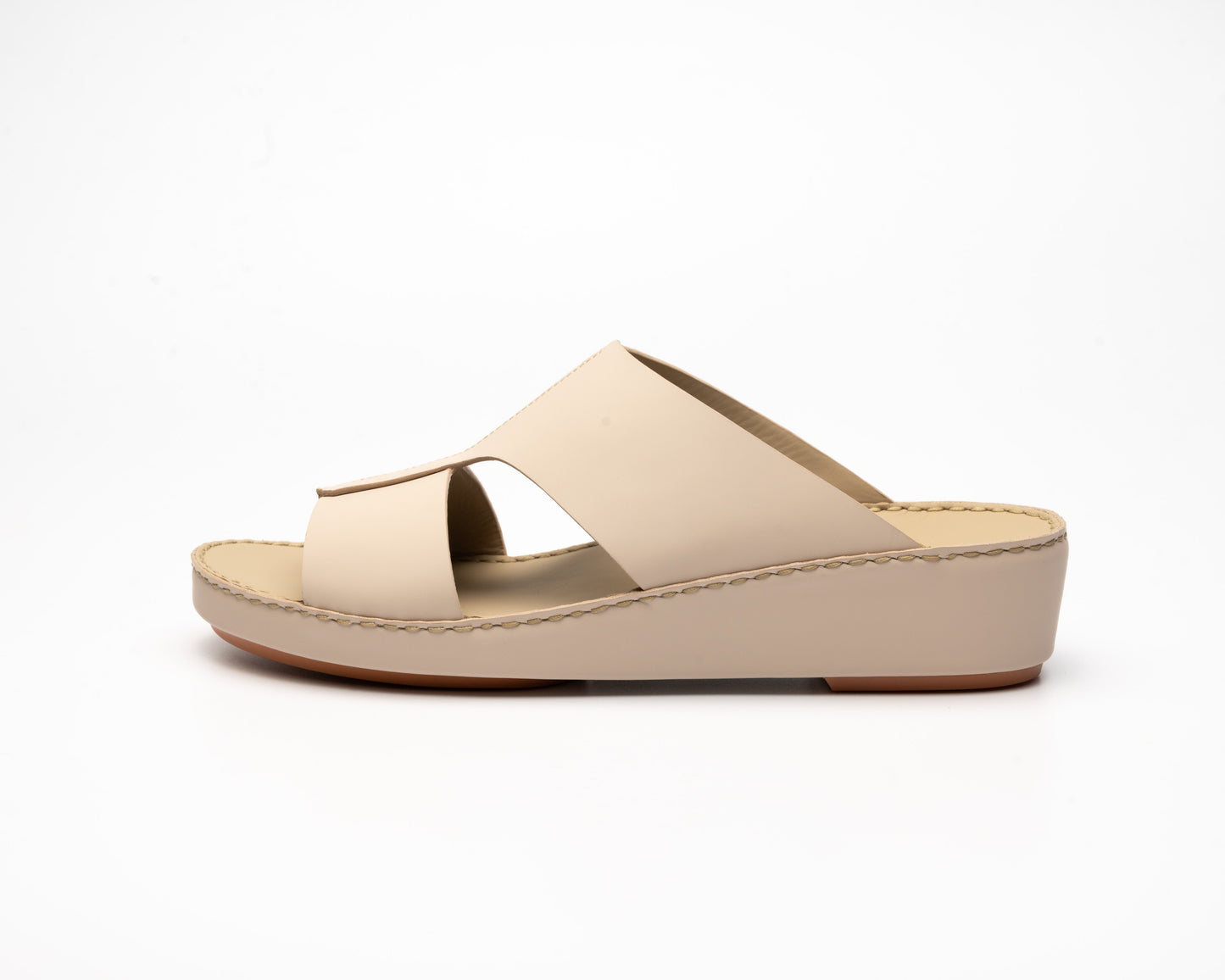 Velvet Leather Sandals - F-1016 TORTORA IVORY