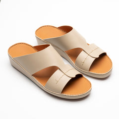 Stitched Leather Sandals - F-1007 MANDORLA