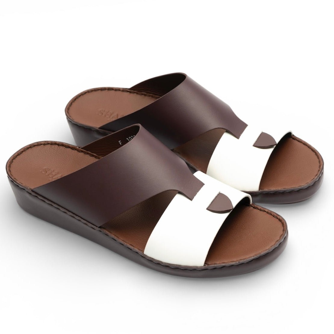 F - 1020 White Maroon - Shamikh Collection