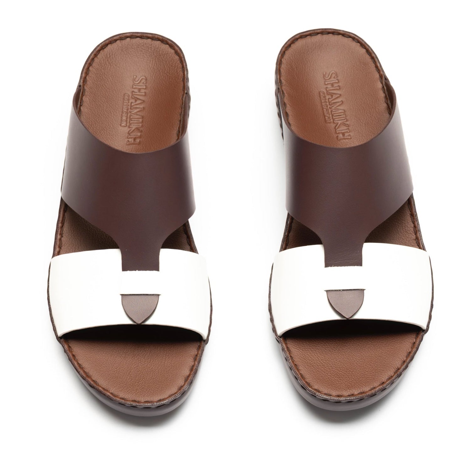 F - 1020 White Maroon - Shamikh Collection